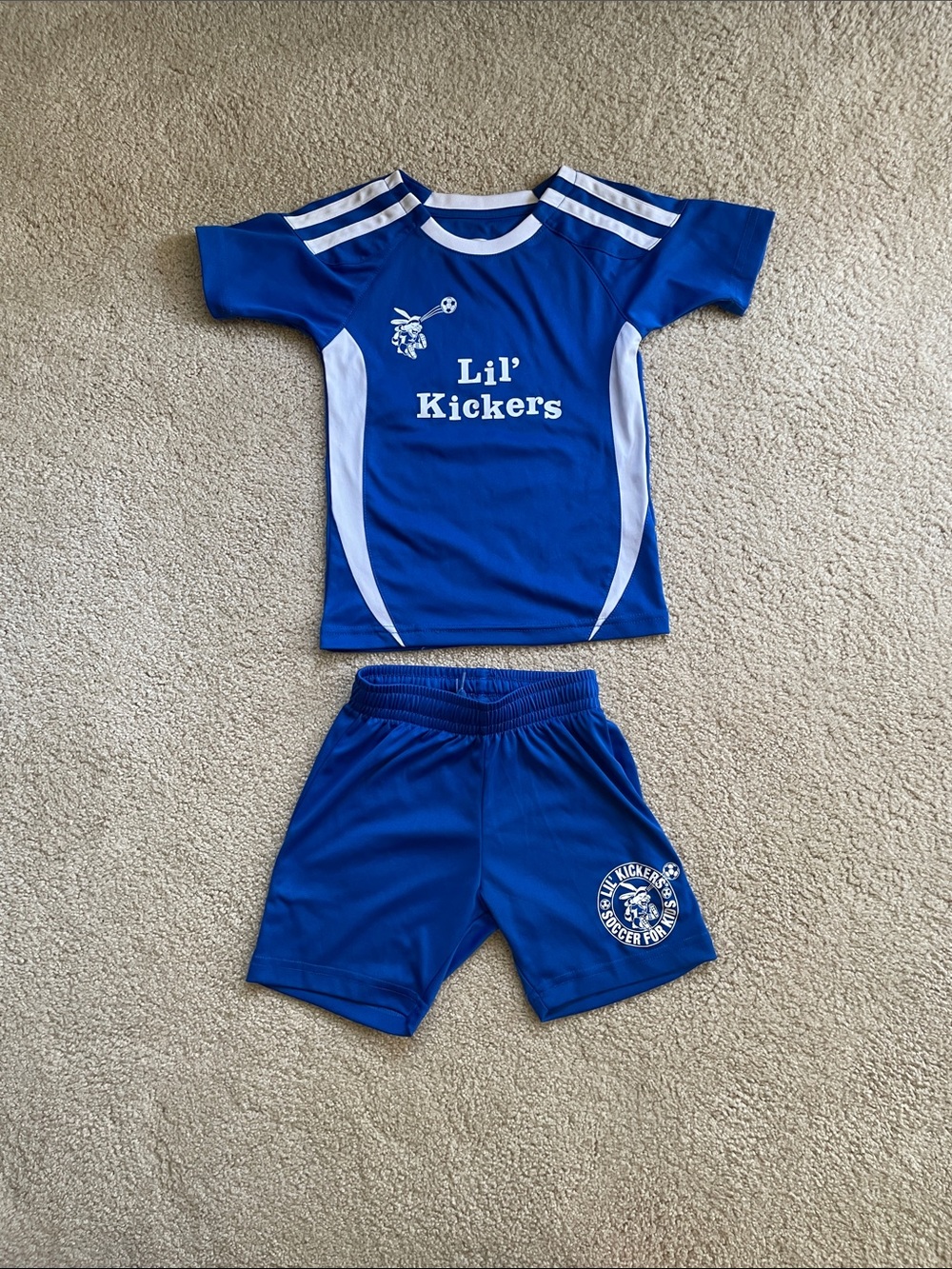 Kickers Blue Kids Soccer Jersey and Shorts Set no 9
